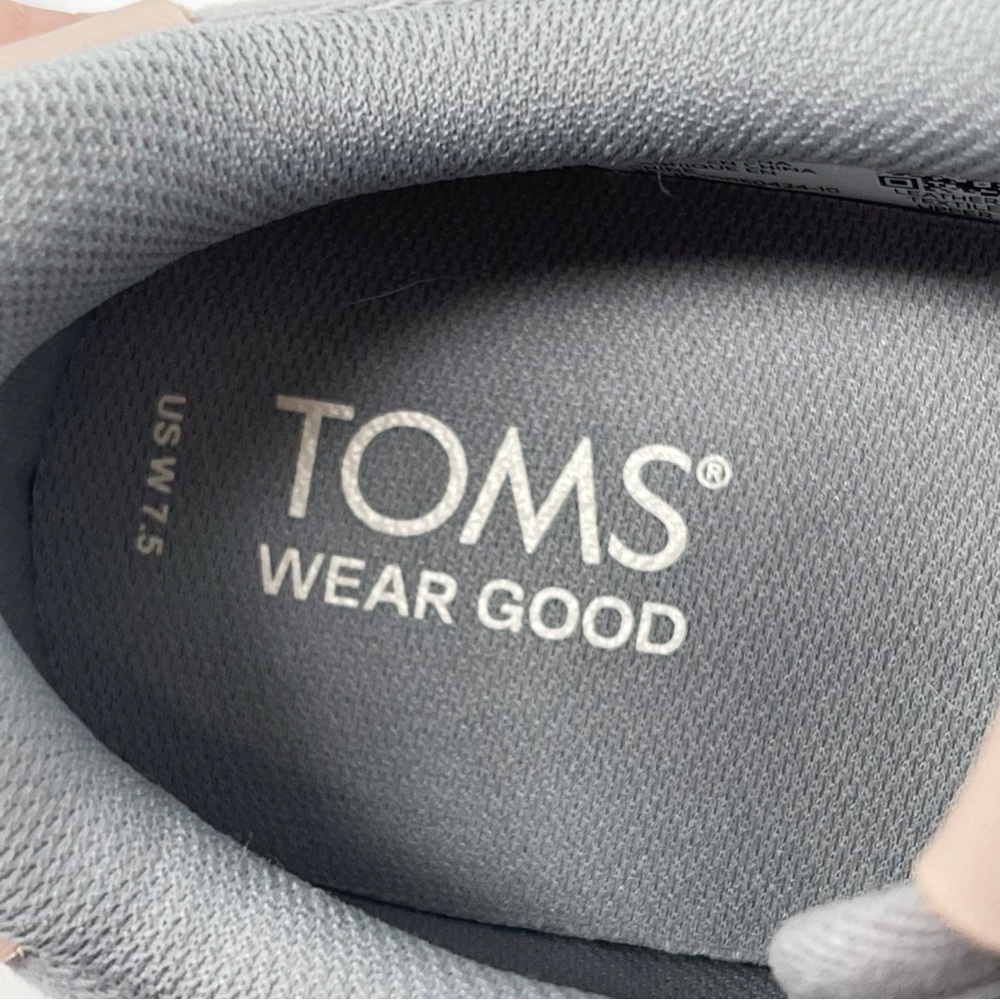 TOMS Women's TRVL Lite Retro Sneaker Suede Slip-On Elastic Lace Drizzle Grey 7.5 - Picture 10 of 12
